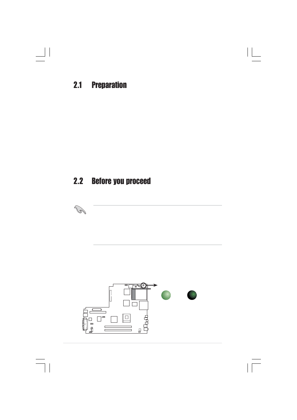 1 preparation, 2 before you proceed | Asus Pundit-R350 User Manual | Page 18 / 94
