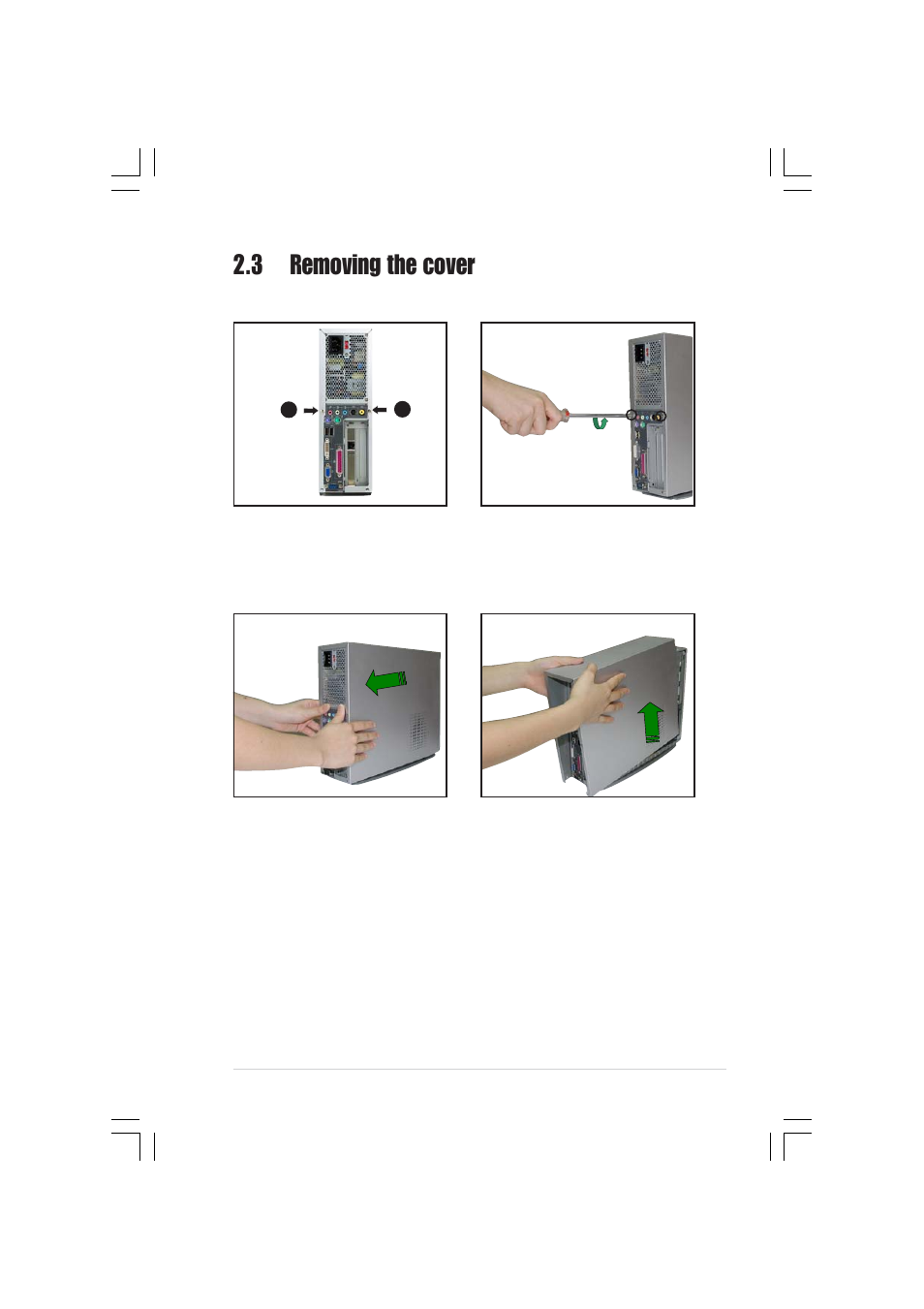 3 removing the cover | Asus Pundit-R350 User Manual | Page 19 / 94