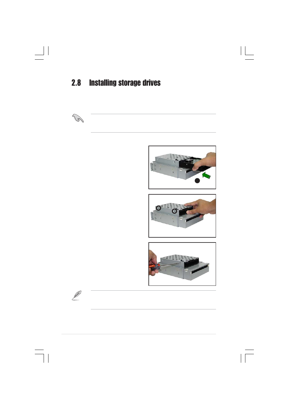 8 installing storage drives, 1 installing an ide hard disk drive | Asus Pundit-R350 User Manual | Page 32 / 94