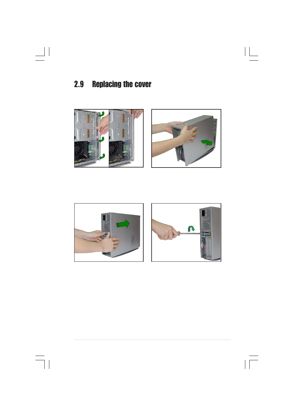 9 replacing the cover | Asus Pundit-R350 User Manual | Page 39 / 94