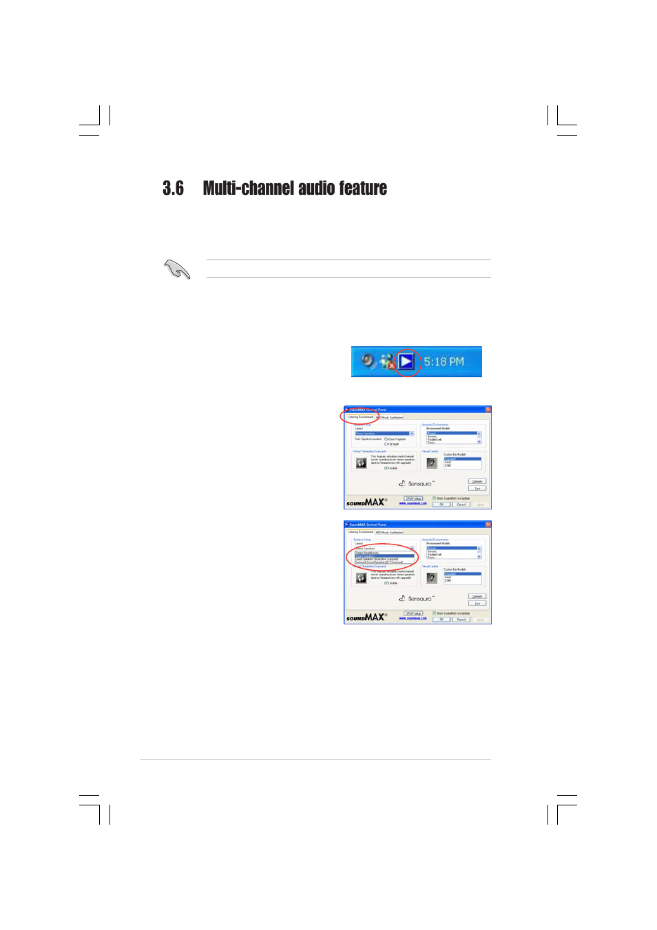 6 multi-channel audio feature | Asus Pundit-R350 User Manual | Page 56 / 94