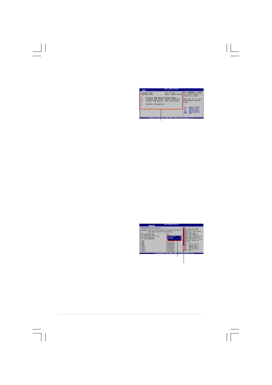 4 menu items, 5 sub-menu items, 6 configuration fields | 7 pop-up window, 8 scroll bar, 9 general help | Asus Pundit-R350 User Manual | Page 74 / 94