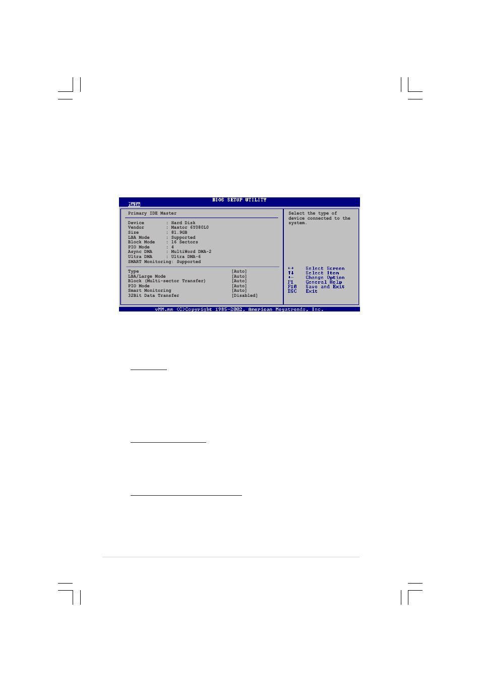 3 primary ide master/slave; serial ata master, 76 chapter 5: bios setup | Asus Pundit-R350 User Manual | Page 76 / 94