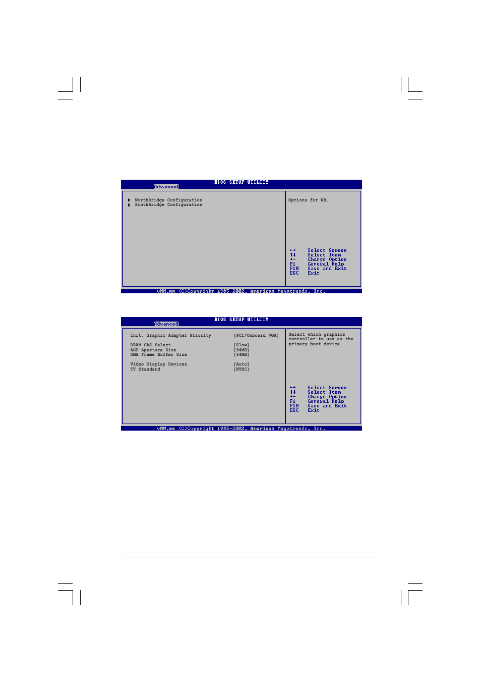 2 chipset, Northbridge configuration, Init. graphic adapter priority [pci/onboard vga | Dram cas select [slow, Agp aperture size [64mb | Asus Pundit-R350 User Manual | Page 79 / 94