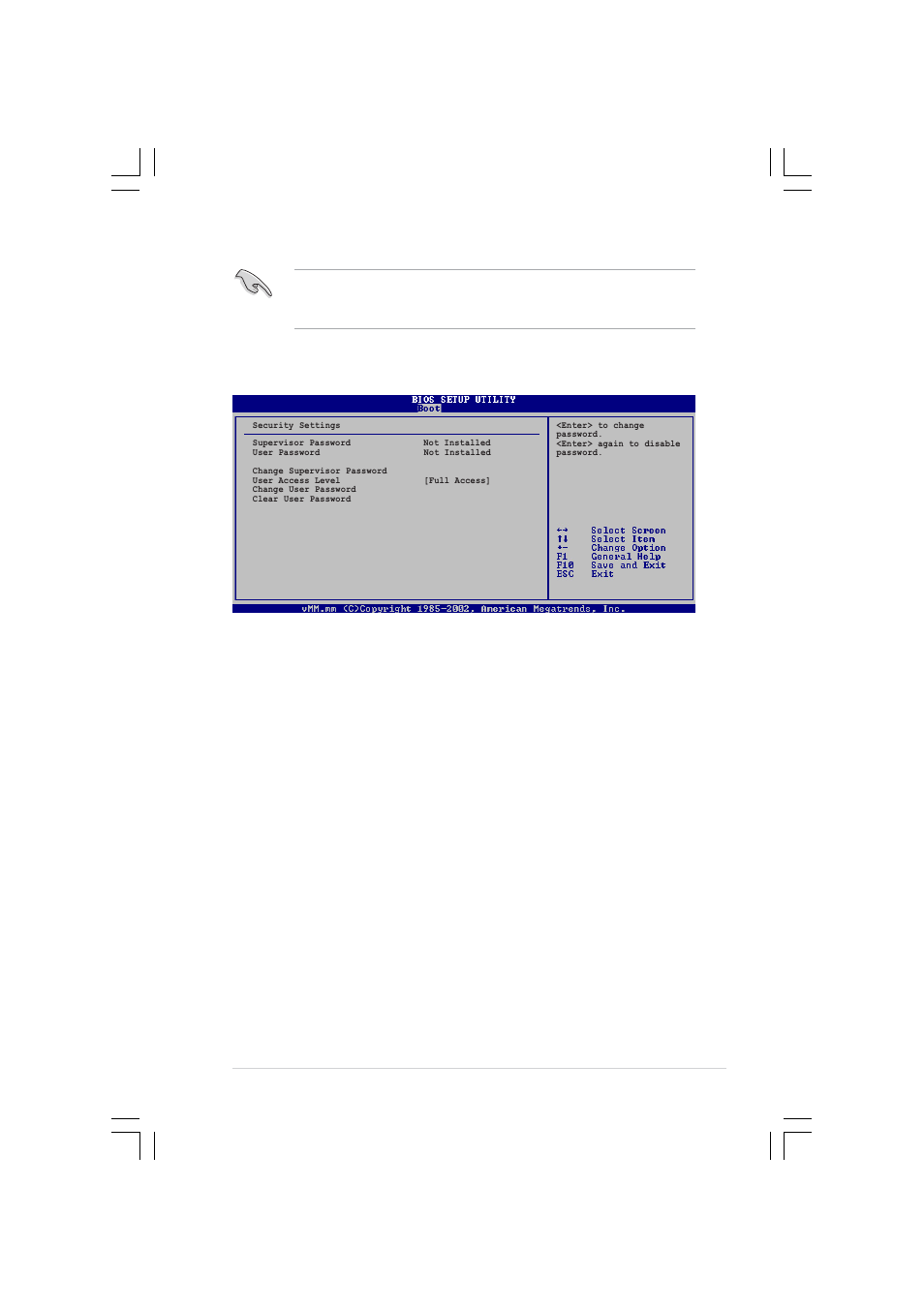 User access level (full access, Change user password | Asus Pundit-R350 User Manual | Page 91 / 94