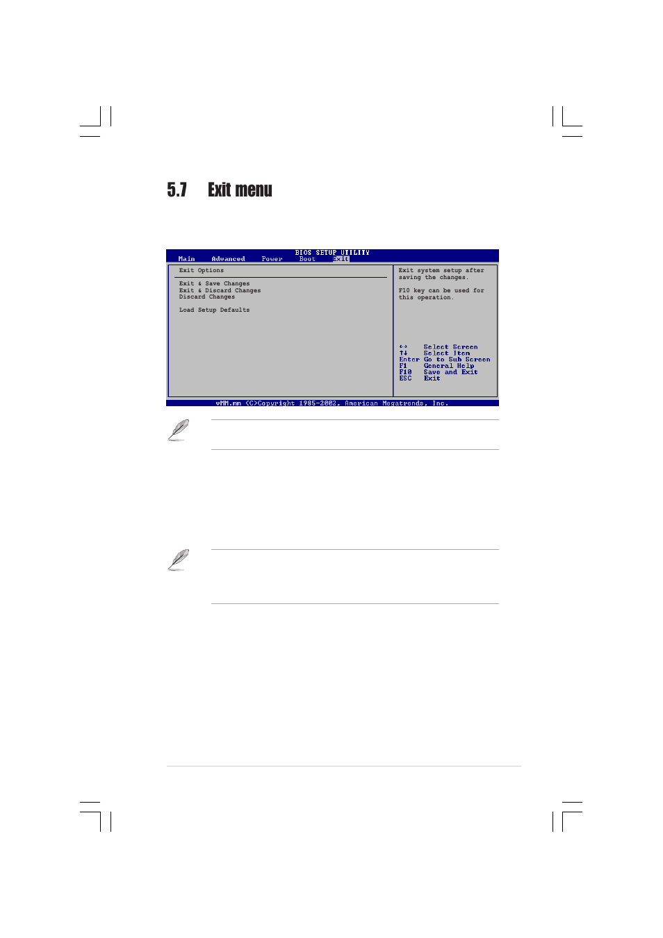 7 exit menu, Exit & discard changes, Exit & save changes | Asus Pundit-R350 User Manual | Page 93 / 94