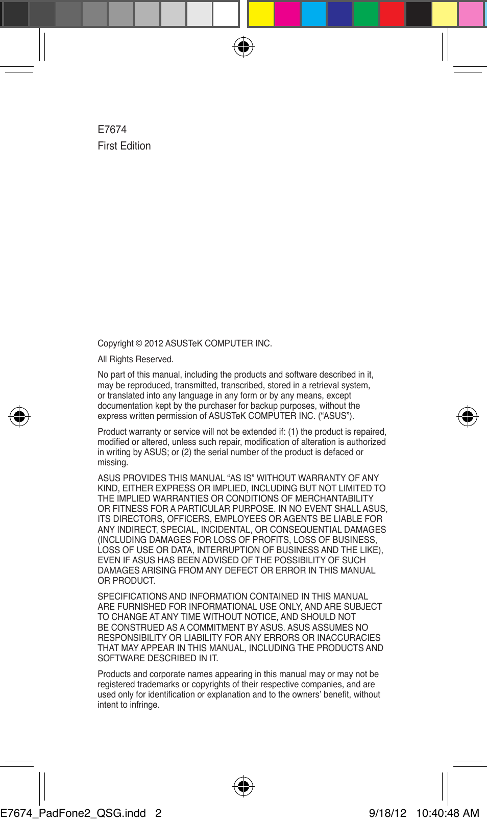 Asus PadFone 2 User Manual | Page 2 / 8