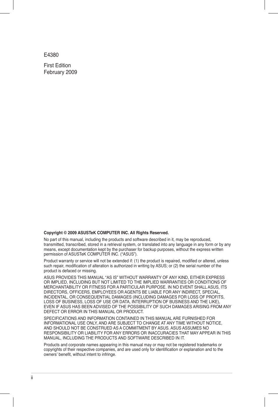 Asus PIKE 6480 User Manual | Page 2 / 40