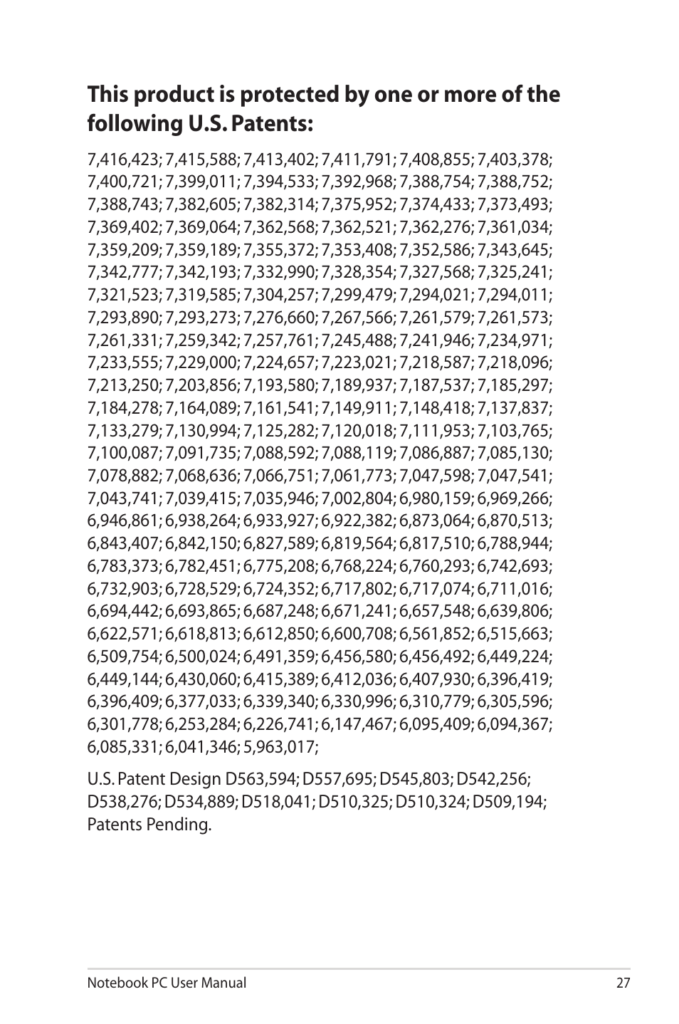 Asus U50F User Manual | Page 27 / 28