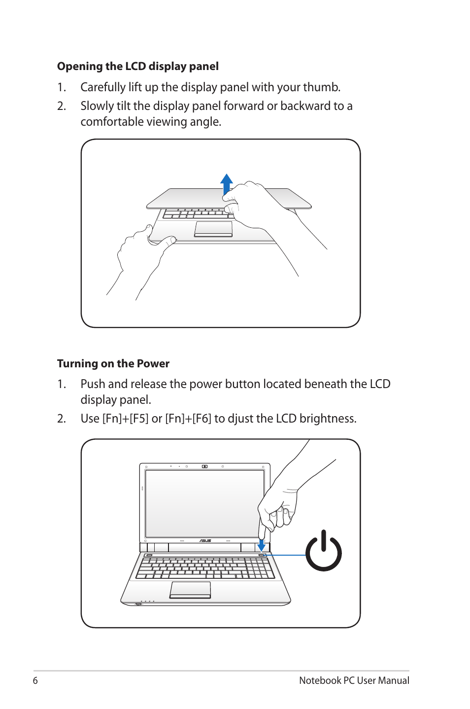 Asus U50F User Manual | Page 6 / 28