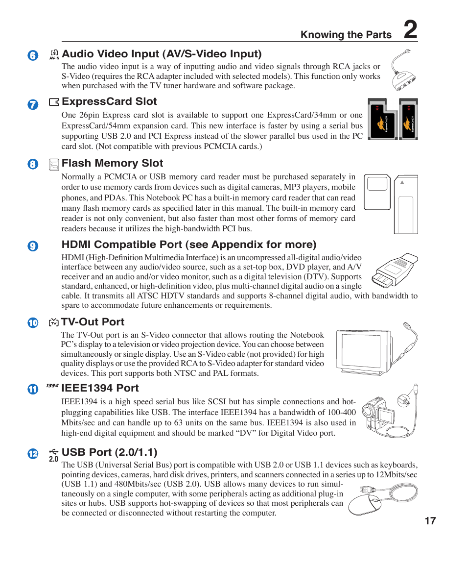 Asus W1J User Manual | Page 17 / 79