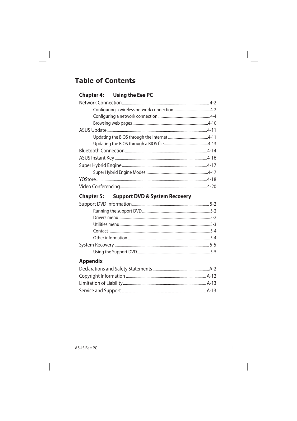 Asus Eee PC 904HD/XP User Manual | Page 3 / 82