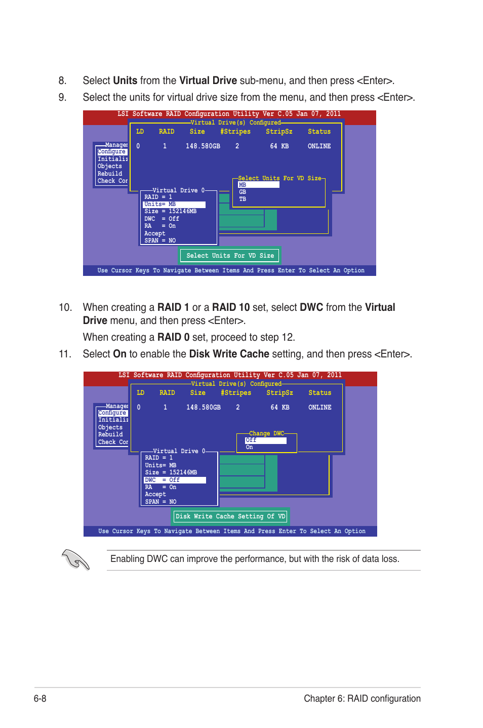 8 chapter 6: raid configuration | Asus TS300-E7/PS4 User Manual | Page 108 / 160