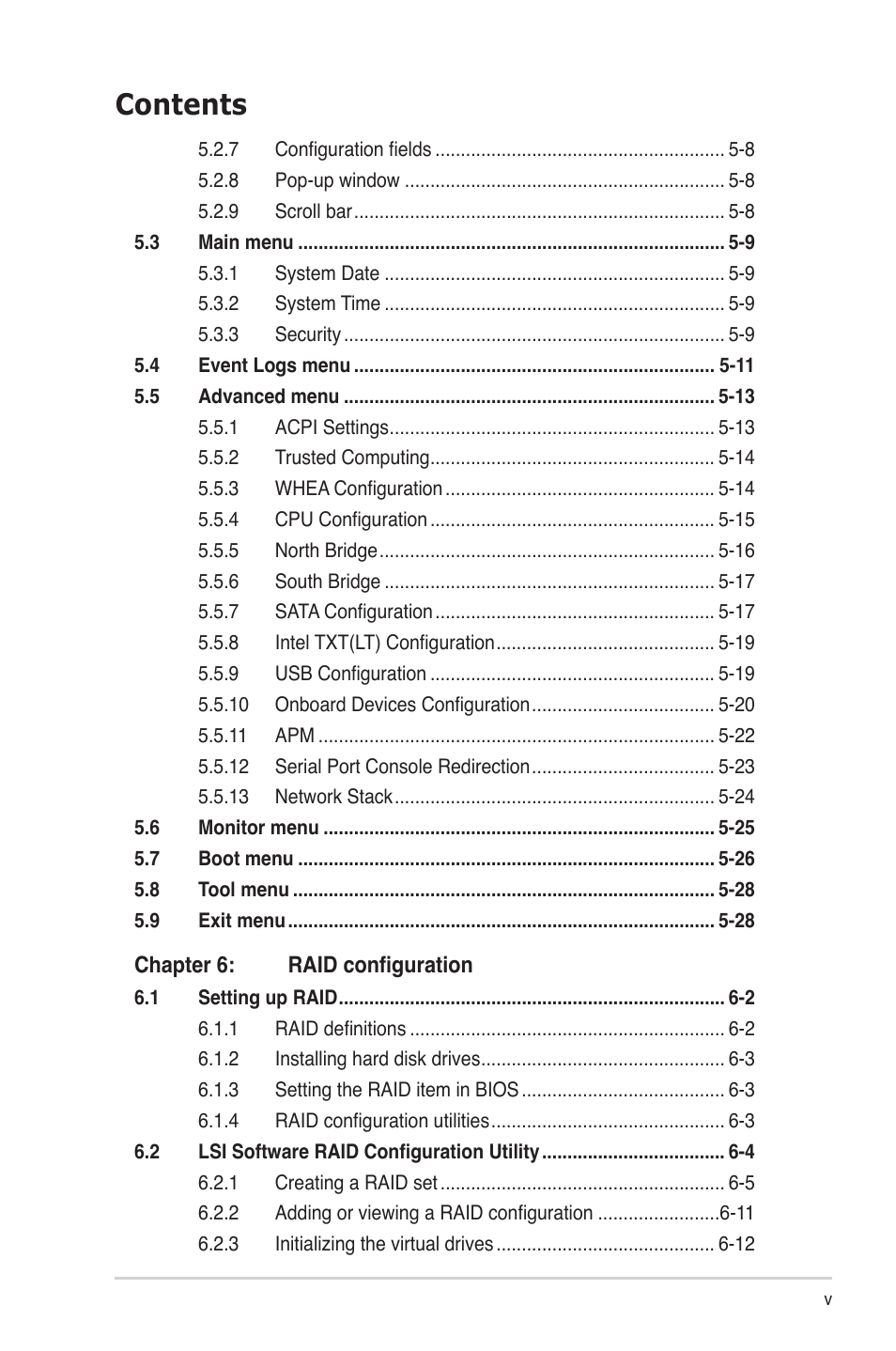 Asus TS300-E7/PS4 User Manual | Page 5 / 160