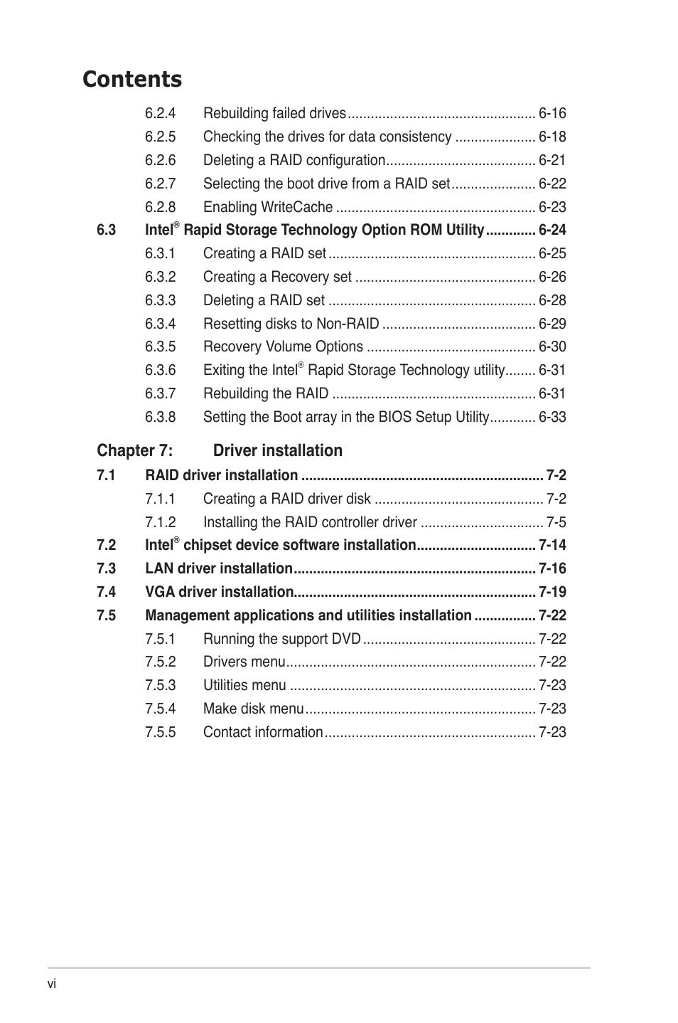 Asus TS300-E7/PS4 User Manual | Page 6 / 160