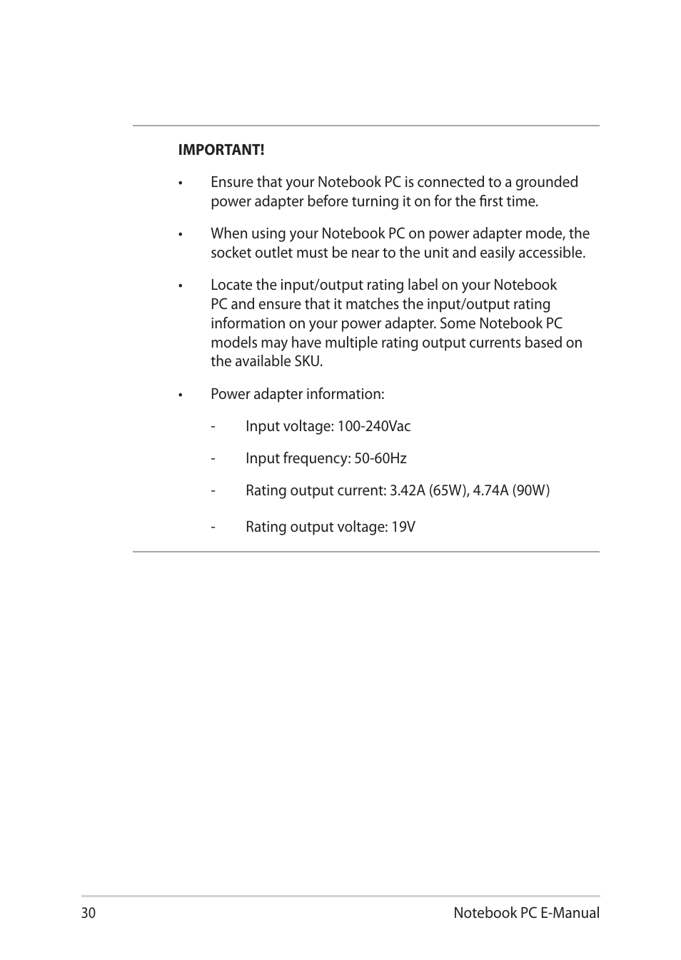 Asus Notebook PC (E-Manual) User Manual | Page 30 / 130