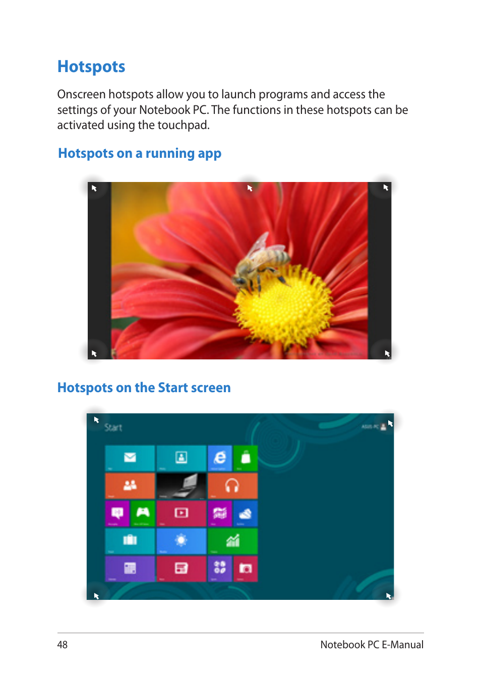 Hotspots | Asus Notebook PC (E-Manual) User Manual | Page 48 / 130