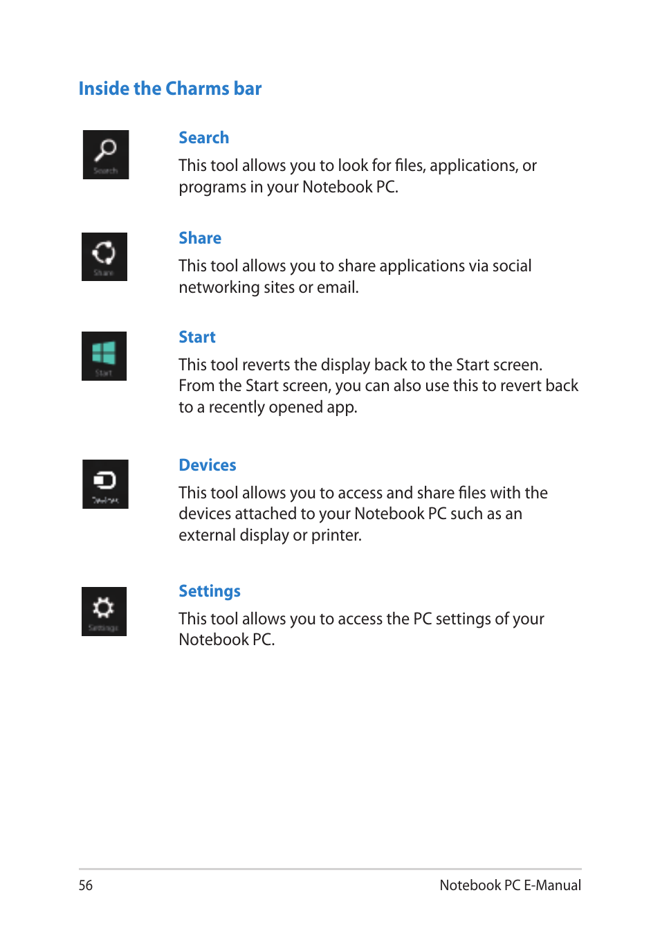 Asus Notebook PC (E-Manual) User Manual | Page 56 / 130