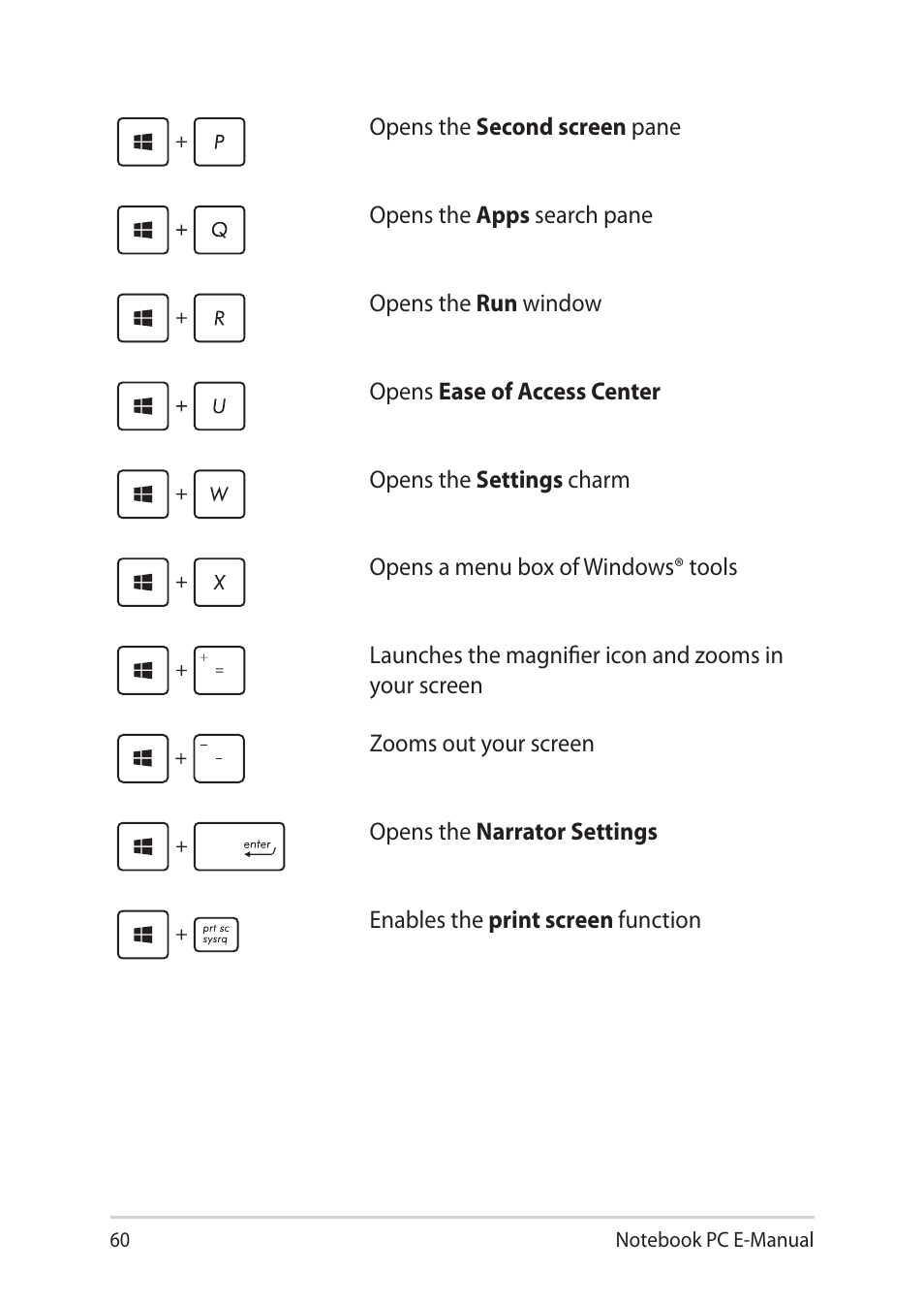 Asus Notebook PC (E-Manual) User Manual | Page 60 / 130