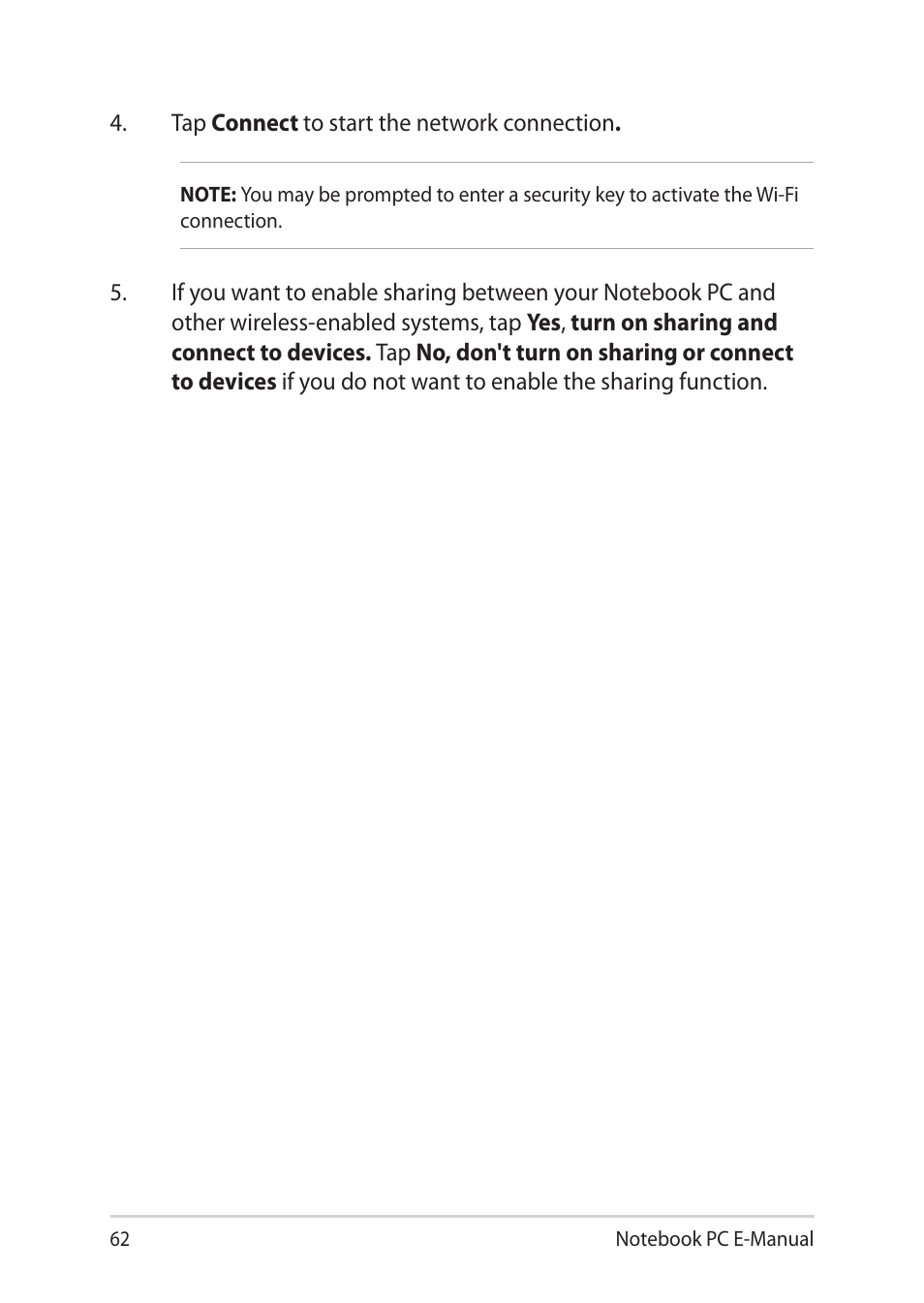Asus Notebook PC (E-Manual) User Manual | Page 62 / 130