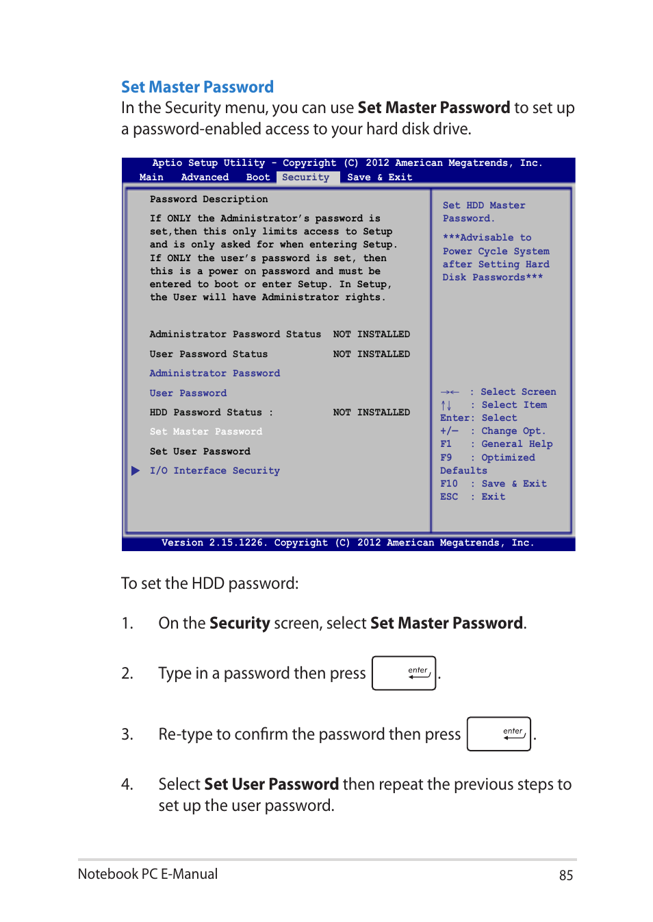 Asus Notebook PC (E-Manual) User Manual | Page 85 / 130