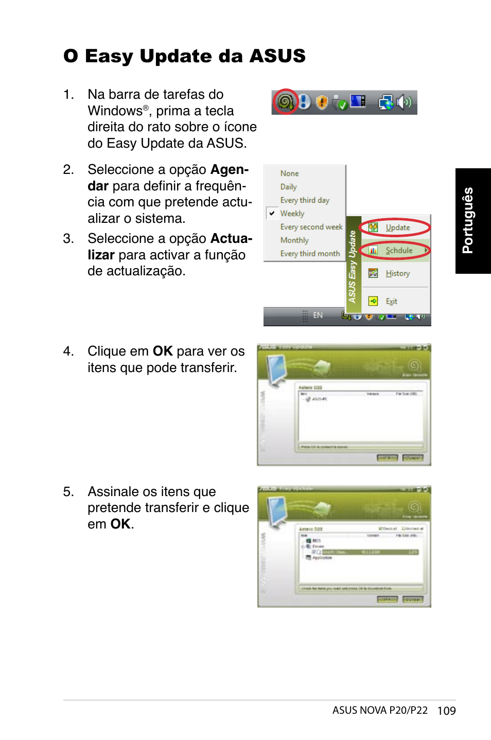 O easy update da asus | Asus NOVA (P20/P22) User Manual | Page 109 / 280