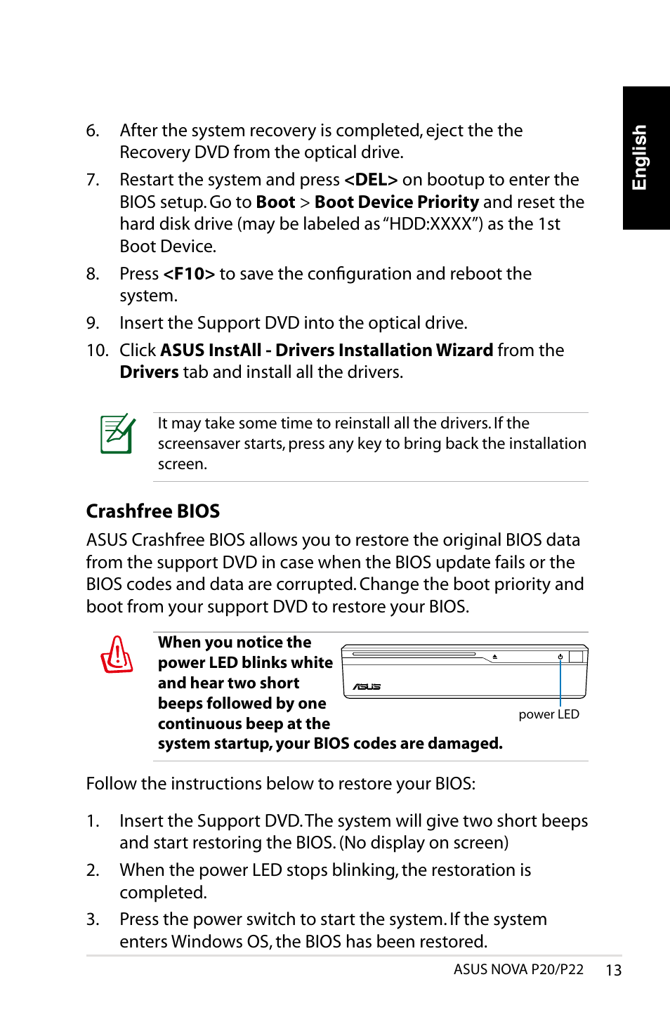 Asus NOVA (P20/P22) User Manual | Page 13 / 280