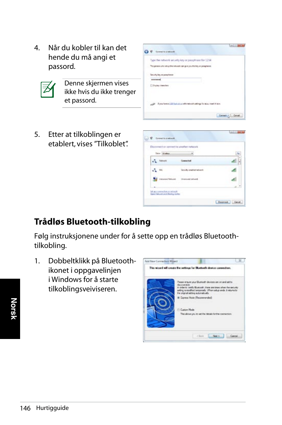 Trådløs bluetooth-tilkobling | Asus NOVA (P20/P22) User Manual | Page 146 / 280