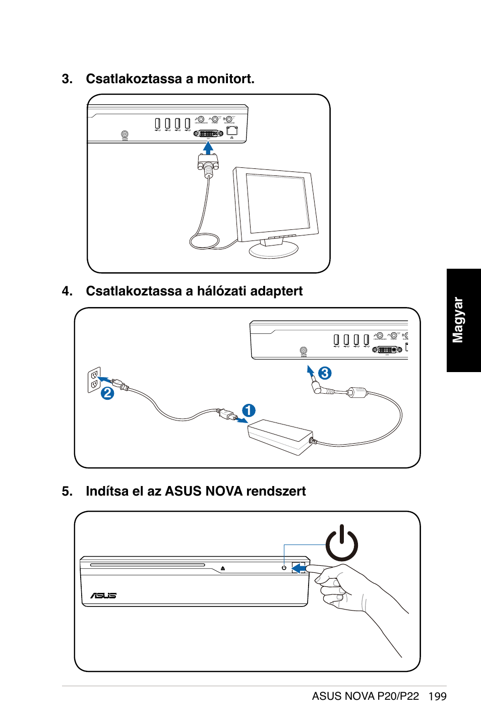 Magyar, Asus nova p20/p22 | Asus NOVA (P20/P22) User Manual | Page 199 / 280