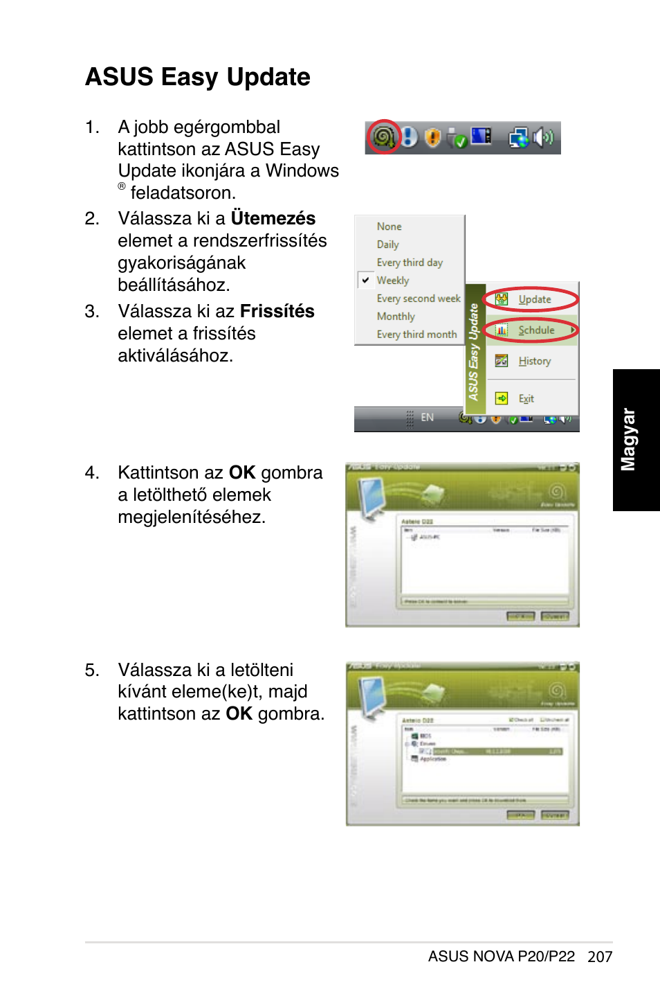 Asus easy update | Asus NOVA (P20/P22) User Manual | Page 207 / 280