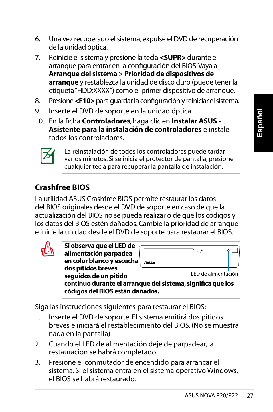 Asus NOVA (P20/P22) User Manual | Page 27 / 280