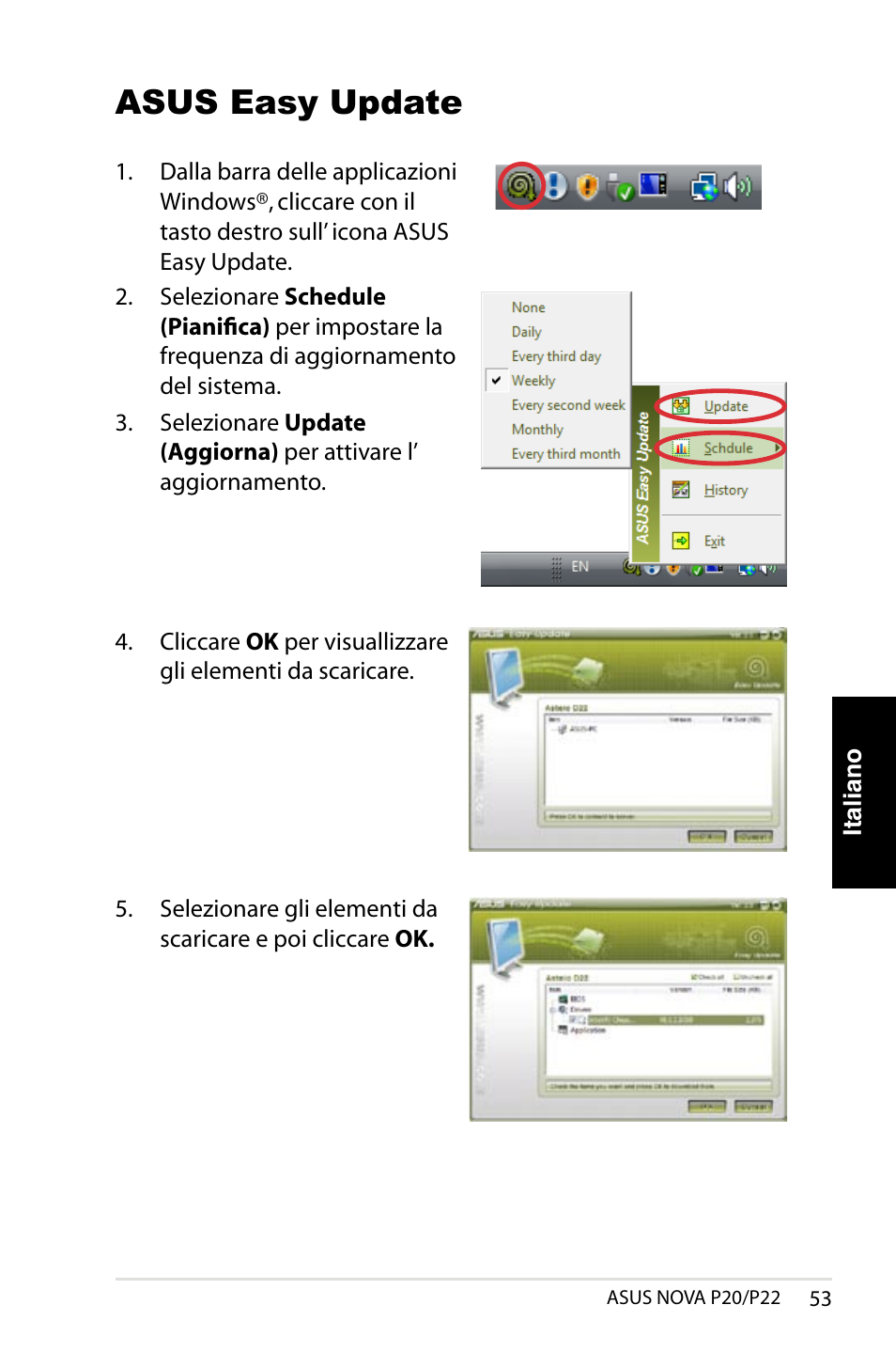 Asus easy update | Asus NOVA (P20/P22) User Manual | Page 53 / 280