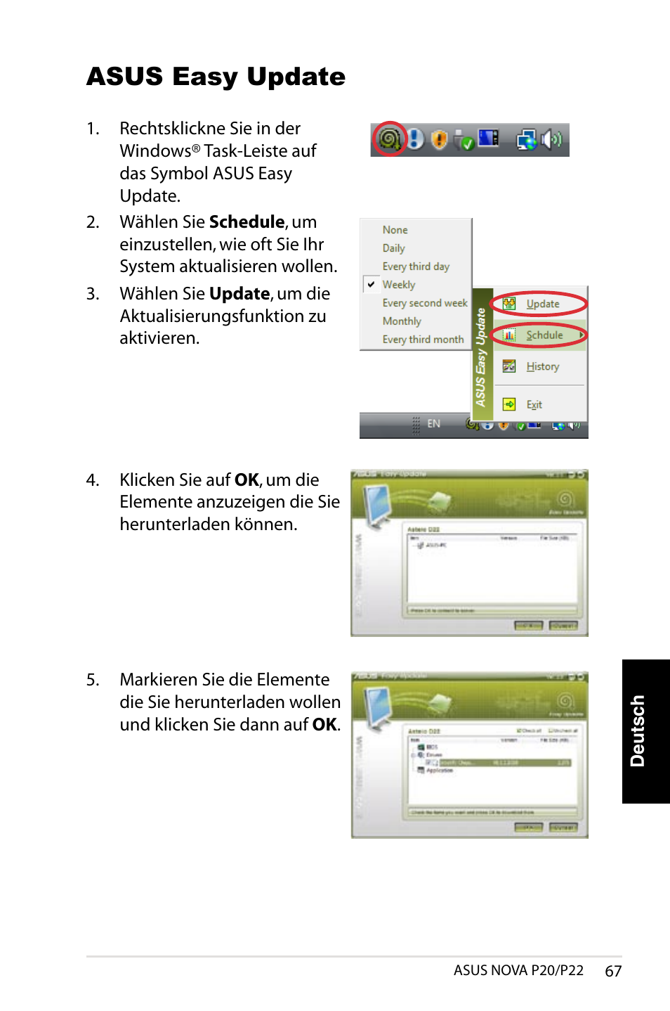 Asus easy update | Asus NOVA (P20/P22) User Manual | Page 67 / 280