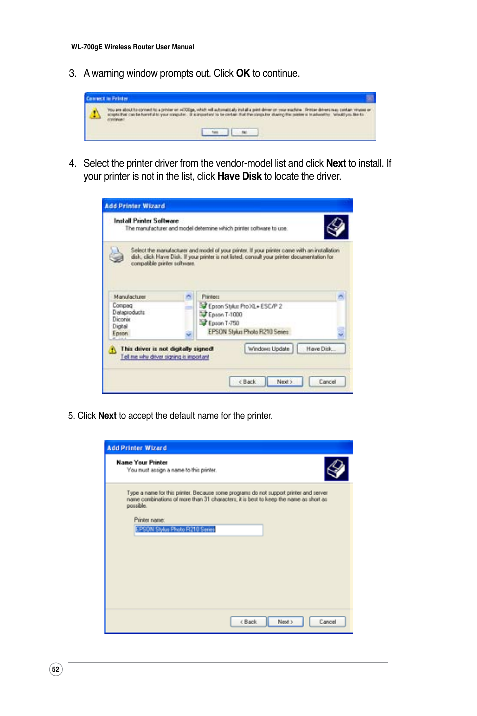 Asus WL-700gE User Manual | Page 52 / 57