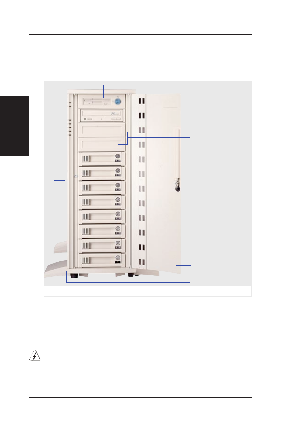 Ii. system components, Server front side | Asus AP7500 User Manual | Page 12 / 40