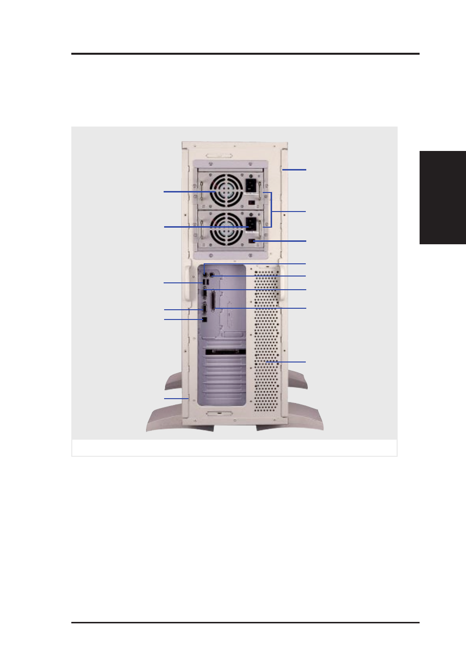 Ii. system components, Server back side, Chassis security | Asus AP7500 User Manual | Page 13 / 40