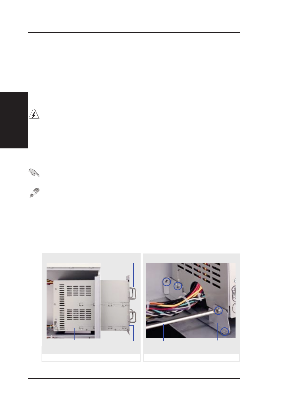 Ii. system components, Power supply, Power supply mounting | Asus AP7500 User Manual | Page 30 / 40