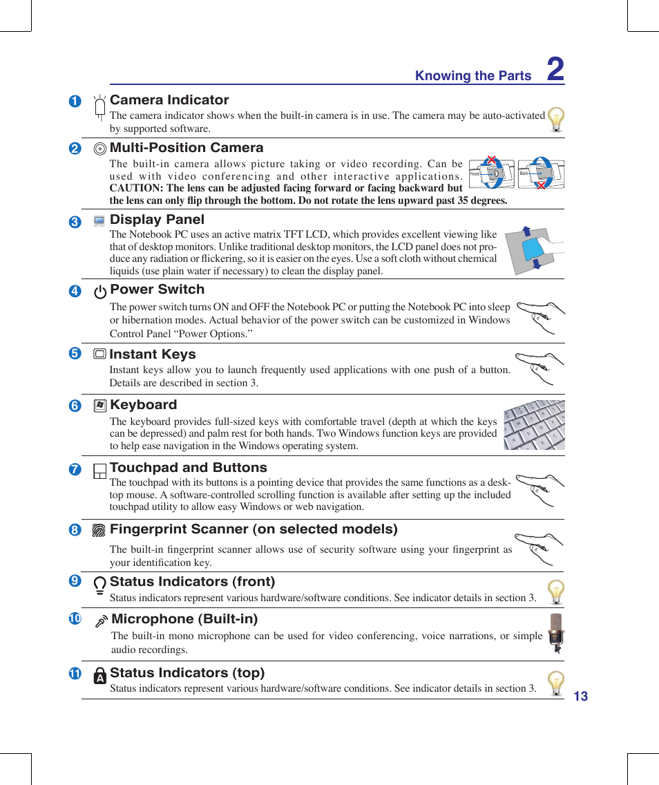 Asus F8Vr User Manual | Page 13 / 91