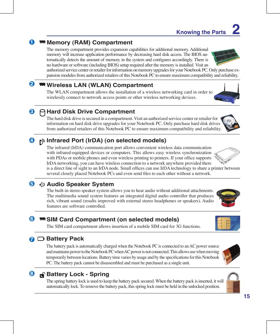 Asus F8Vr User Manual | Page 15 / 91