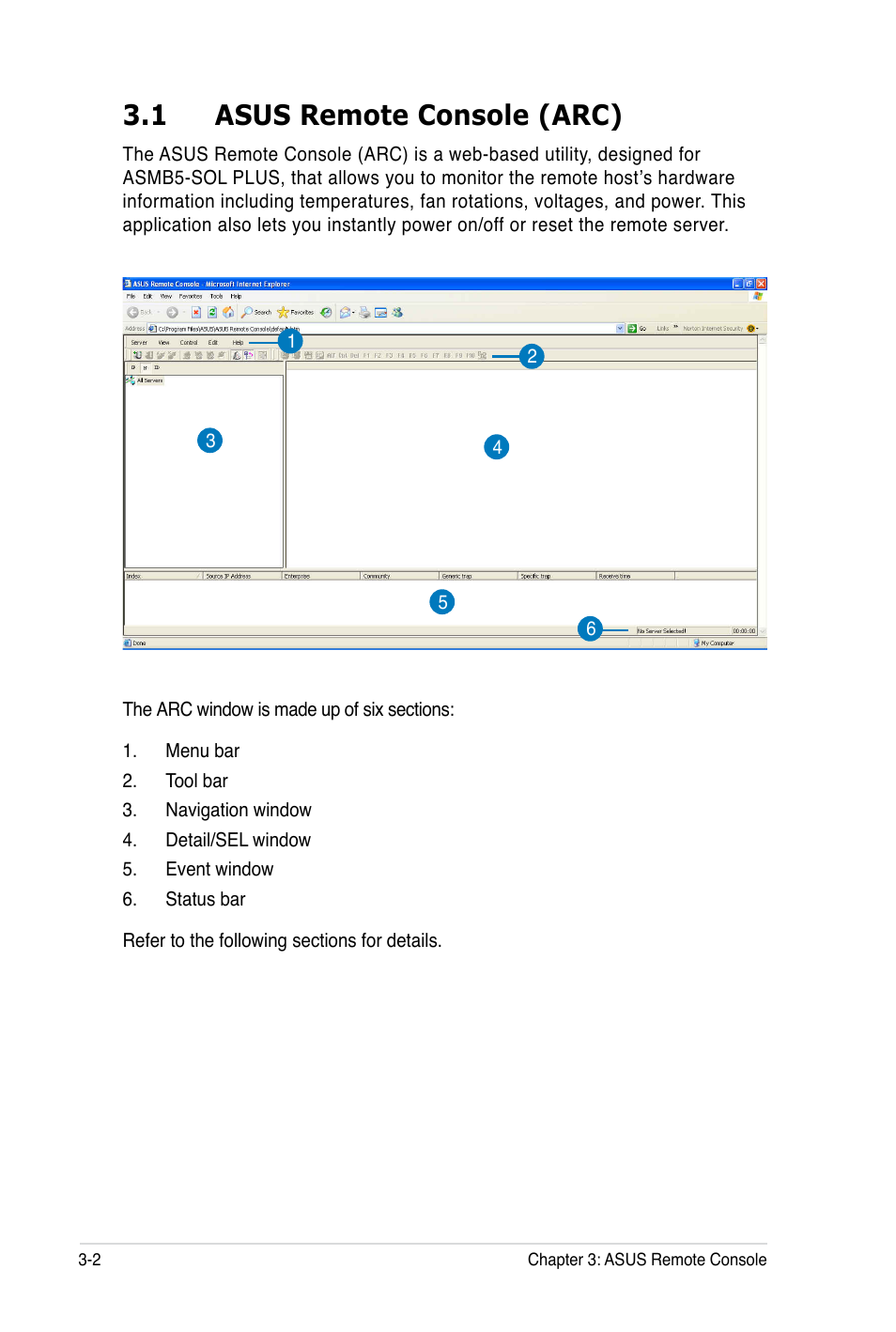 1 asus remote console (arc) | Asus ASMB5-iKVM User Manual | Page 36 / 88