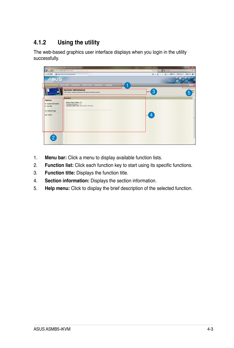 2 using the utility | Asus ASMB5-iKVM User Manual | Page 65 / 88