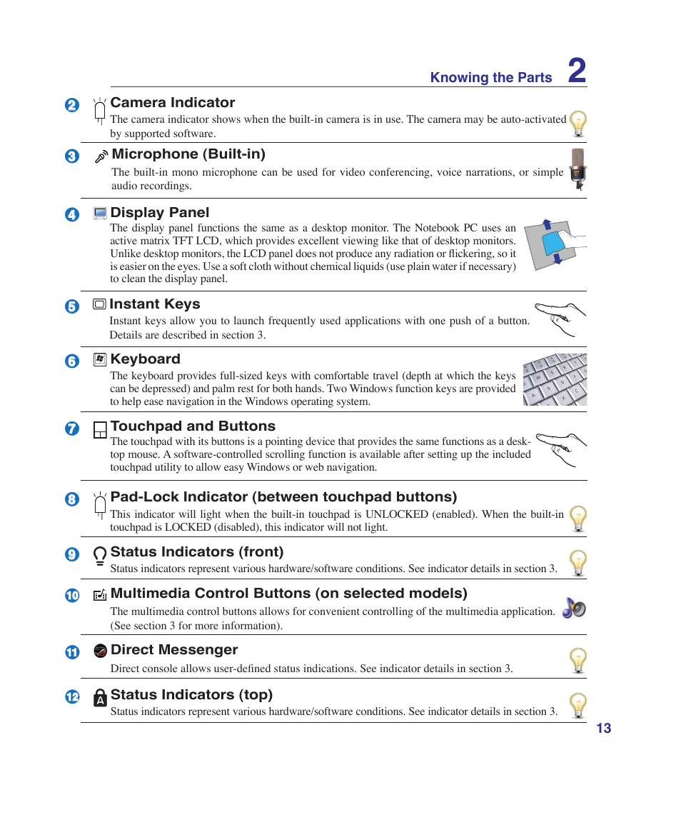 Asus G1Sn User Manual | Page 13 / 89