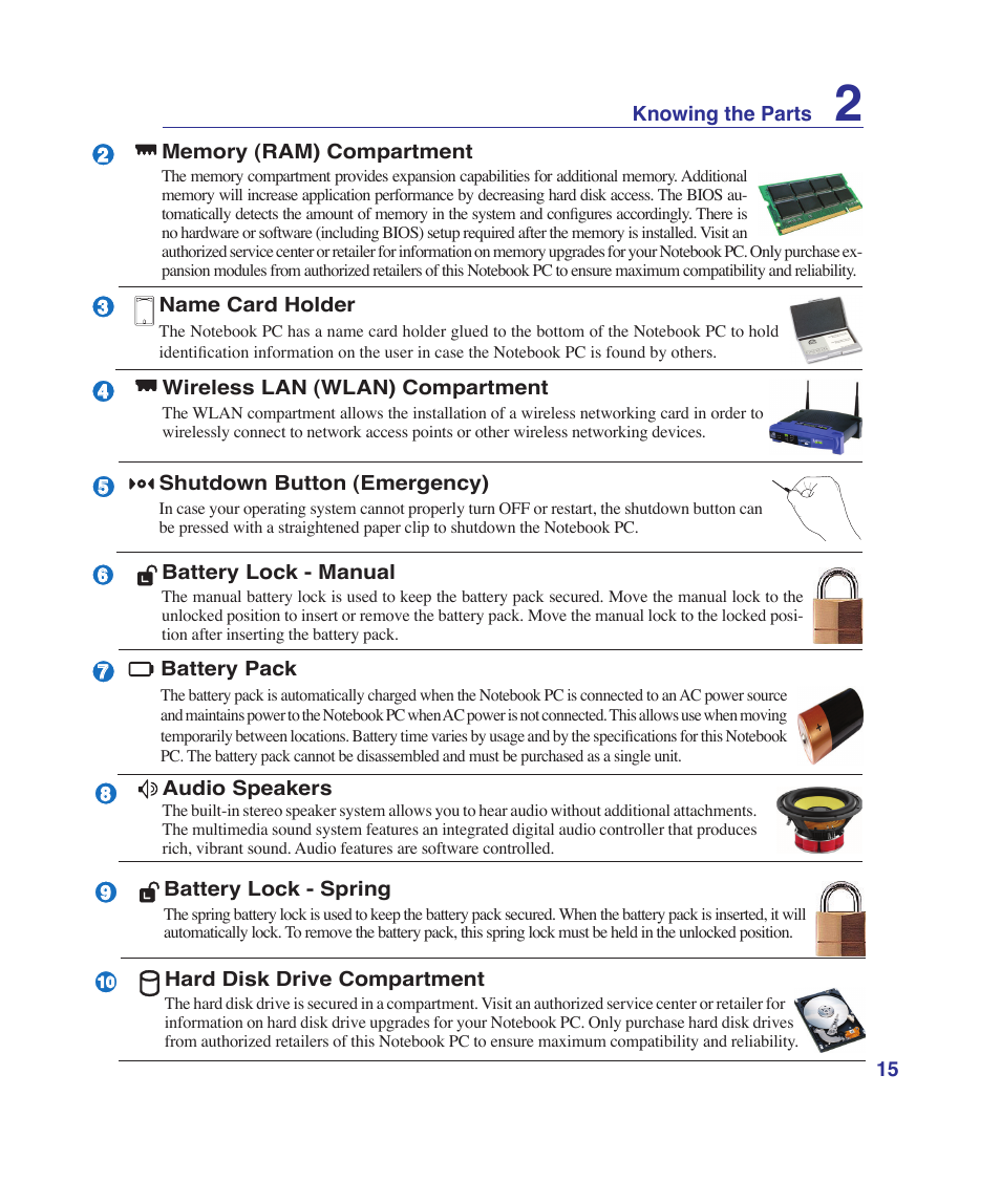 Asus G1Sn User Manual | Page 15 / 89