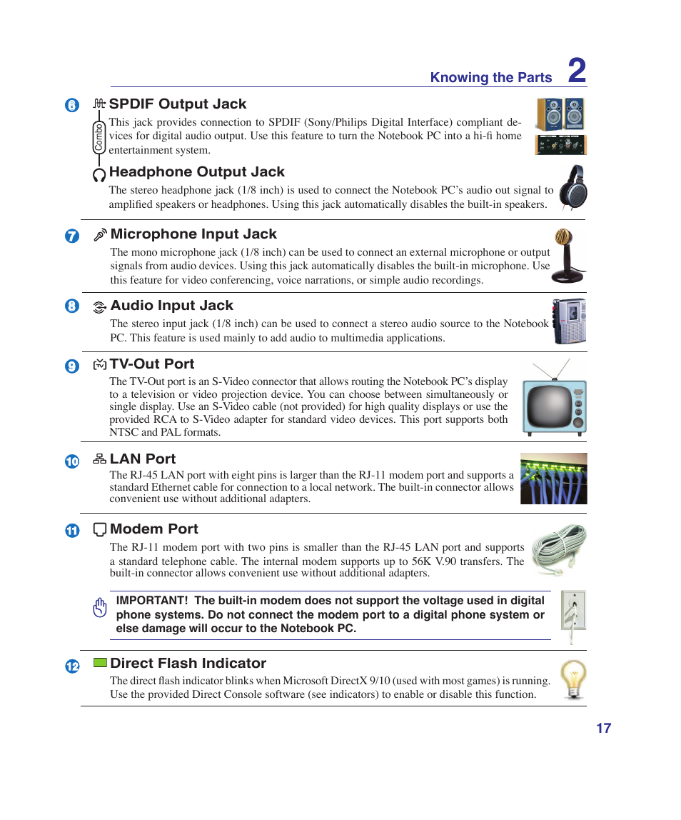 Asus G1Sn User Manual | Page 17 / 89