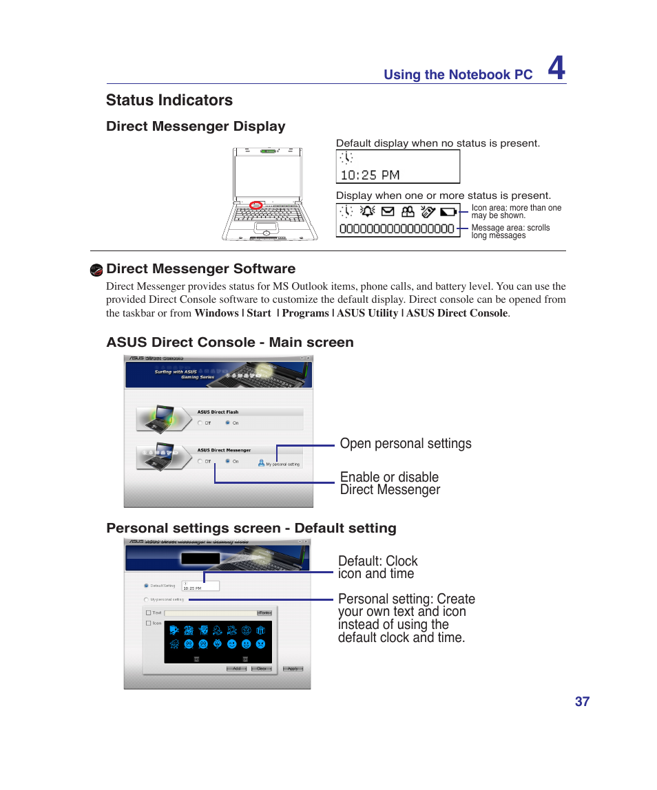 Asus G1Sn User Manual | Page 37 / 89