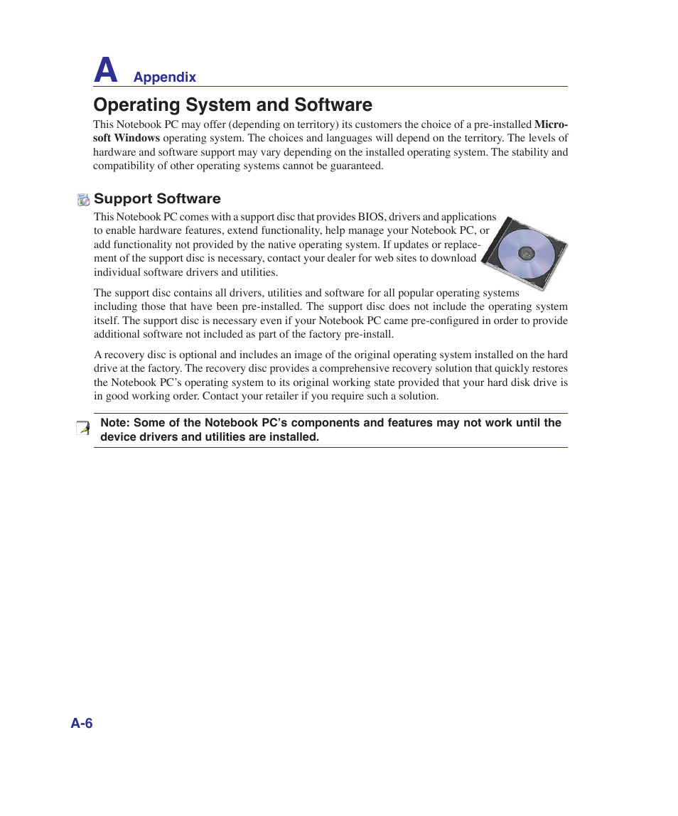 Operating system and software | Asus G1Sn User Manual | Page 62 / 89