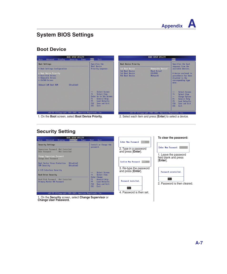 System bios settings | Asus G1Sn User Manual | Page 63 / 89