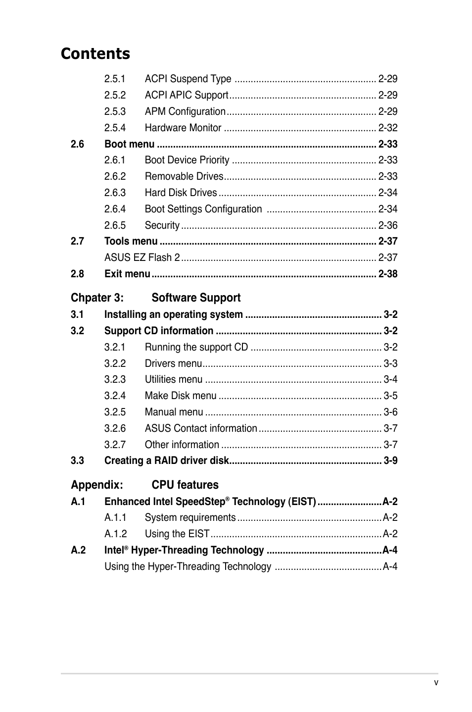 Asus P5N-MX User Manual | Page 5 / 100