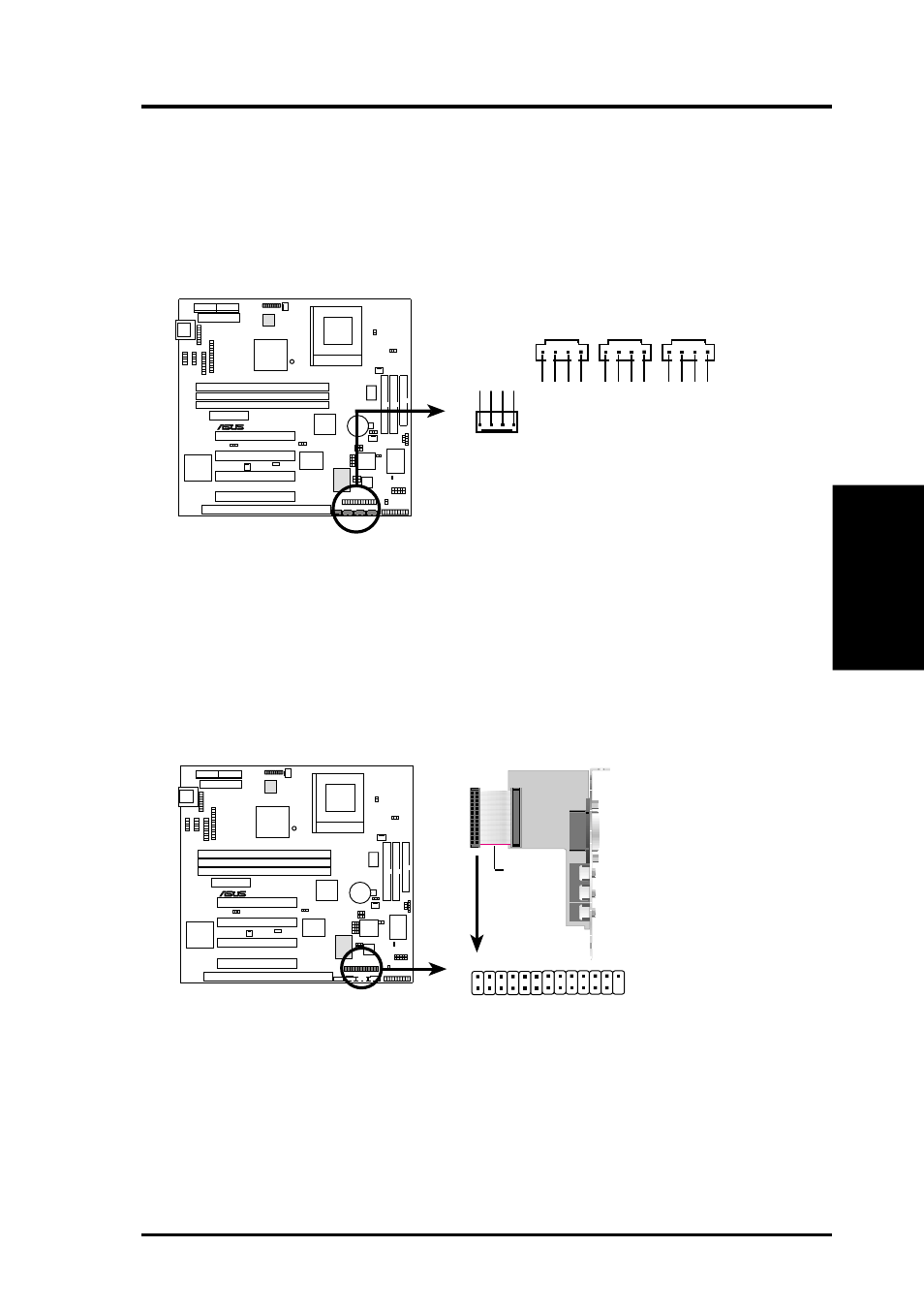 Hardware setup, Asus mew-b user’s manual 35, Mew-b internal audio connectors modem | Video, Mew-b audio jack header | Asus MEW-B User Manual | Page 35 / 128