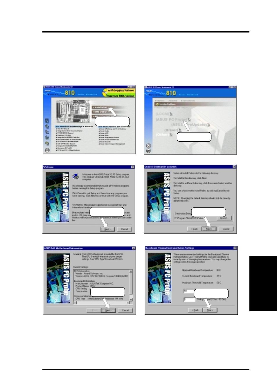 Software setup, 6 asus pc probe | Asus MEW-B User Manual | Page 85 / 128